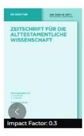 Zeitschrift fr die Alttestamentliche Wissenschaft